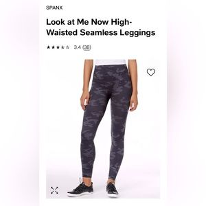 ♥️Spanx Heather Camo Look at Me now leggings XL New!